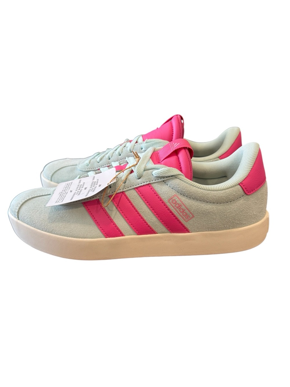 Adidas VL Court 3.0 Women's Size 8.5 Shoes Sneakers Casual Skate Mint/Pink NEW